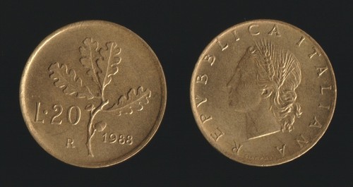 Lire 1988 ramo quercia - di,