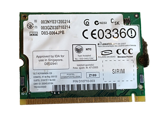 Intel pro wireless - pro/wireless, 2200bg