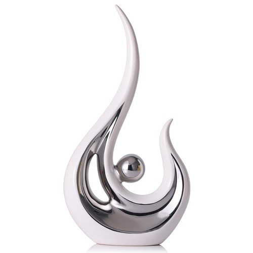 Statua astratta argento - in,