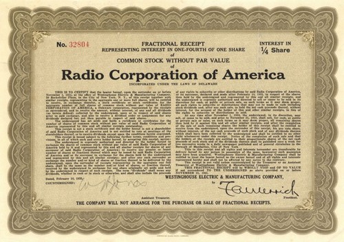 Radio corporation america - of,