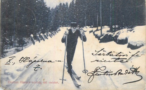 Cartolina sciatore norvegese