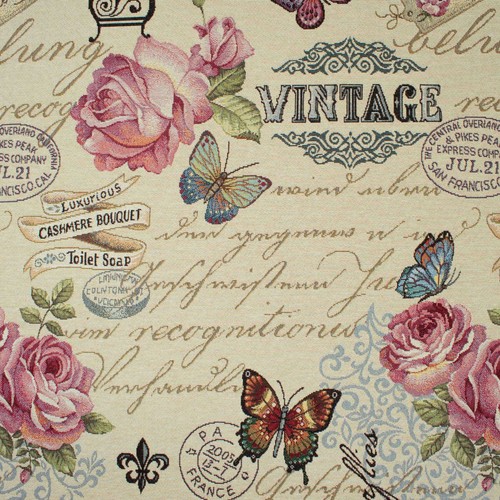 Tessuto arazzo vintage rose