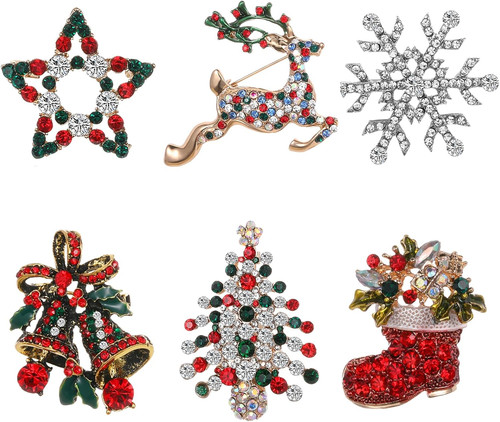 Spilla natale 6 pezzi - natale,,