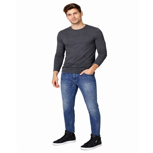 Jeans uomo denim pantaloni blu - denim,
