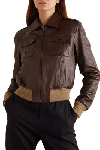 Giacca bomber donna marrone - giacca,