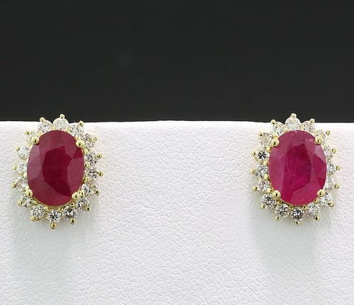 Orecchini con rubini brillanti - rubini,