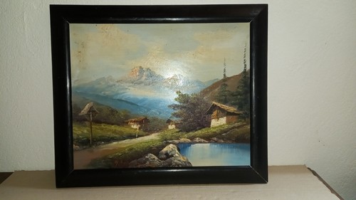 Dipinto epoca cornice - dipinto, d'epoca