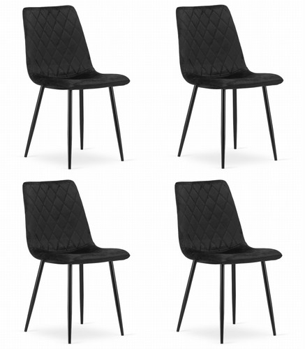 Sedia torino velluto nero x - sedia,