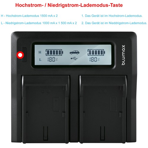 Caricabatteria doppio per - , sony