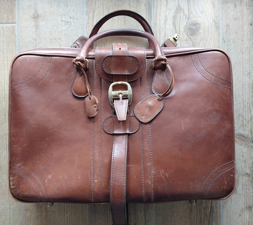 Valigia vintage vera pelle