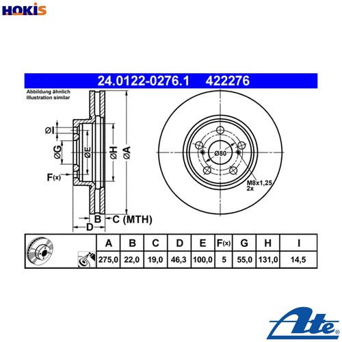 Disco freno 0122 0276 1 - 2x,