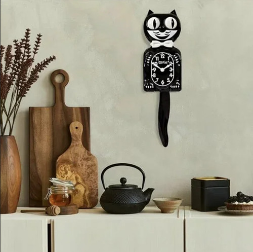 Classic black kit cat clock - classic,