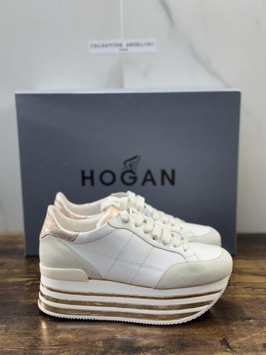 Hogan h283 sneaker zeppa - hogan, pelle