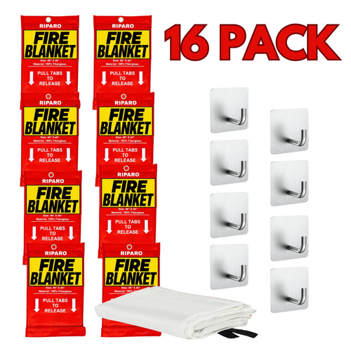 Emergency fire blanket - fire, w/hook