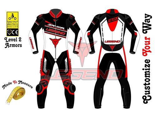Tuta moto corsa pelle pezzo - tuta,