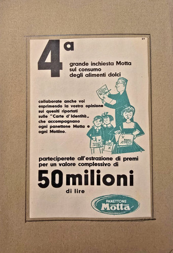 Pagina pubblicitaria anni 50 - pubblicitaria, '50