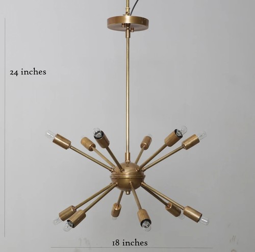 Lampadario sputnik ottone - sputnik, in