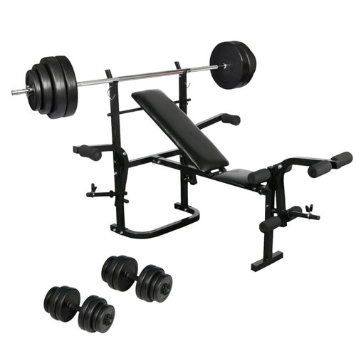 Set palestra casa panca pesi - set,