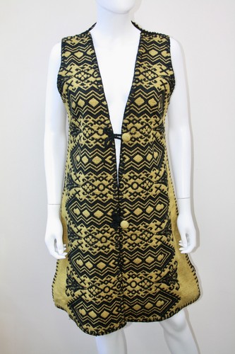 Maxi gilet lungo lana - , folk