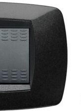 1 MASTER Modo Placca 2 Posti X SCATOLA ROTONDA NERO LUCIDO 39TC202 1 PEZZO