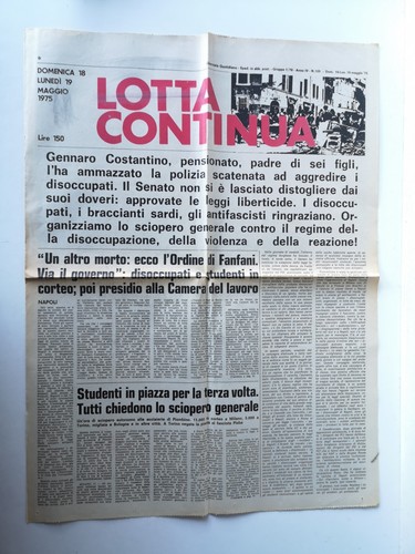 Quotidiano lotta continua - quotidiano, 19