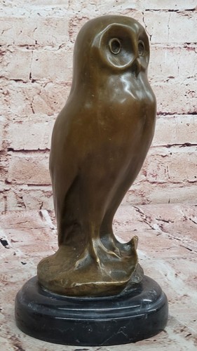 Bronzo marmo base gufo uccello - bronzo,
