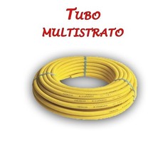 TUBO MULTISTRATO PER GAS IN GUAINA GIALLA 26X3 ROTOLO MT.50 UNIDELTA TMG26