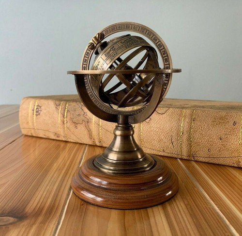 Antico globo sfera ottone