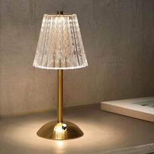 Lampada da Tavolo Effetto Cristallo Senza Fili Ricaricabile USB Ristorante Pub