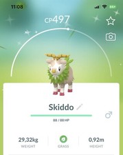 Shiny Skiddo Pokemon Gen6 Go