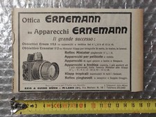 Antica pubblicità 1925 macchine fotografiche Ernemann Milano DA INCORNICIARE