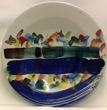 MORISHITA KEIZO (1944-2003) DIPINTO SU PIATTO IN CERAMICA 52CM PEZZO UNICO