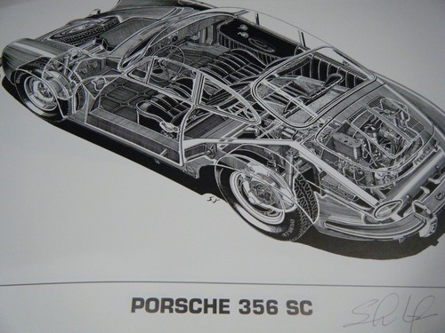 Poster insegna porsche 356 - porsche, sc