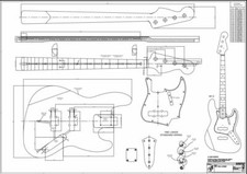1960 J-Bass disegno / piano di