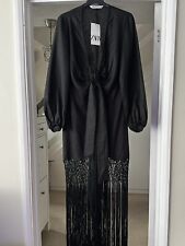 Abito in lino a frange ZARA