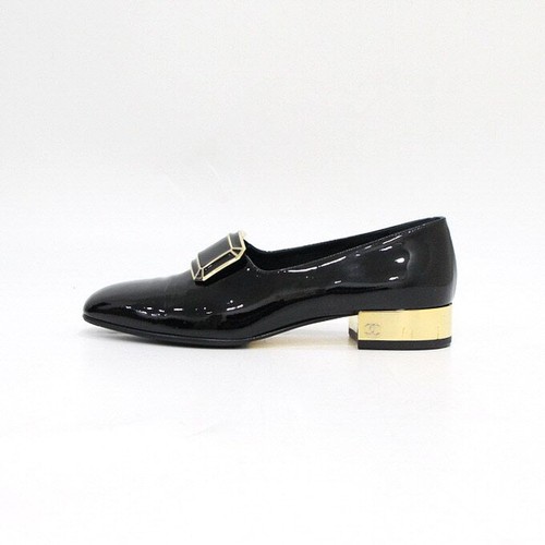 Chanel black patent leather - patent,