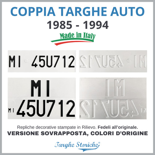 Coppia targa auto - coppia,