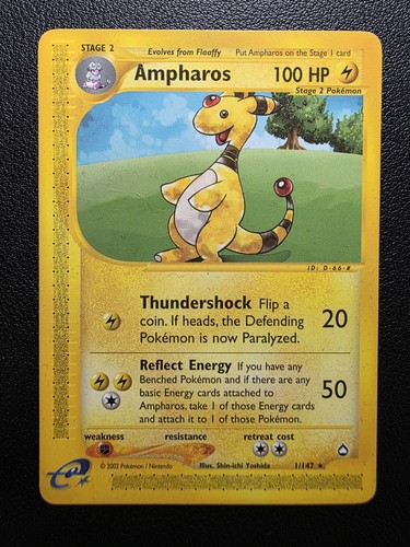 Ampharos 147 rara aquapolis - ampharos,
