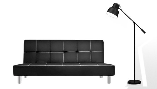 Divano letto posti ecopelle - divano, 3