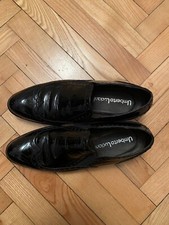 Inglesine basse eleganti da donna senza lacci vernice nera brand Umberto Luciani