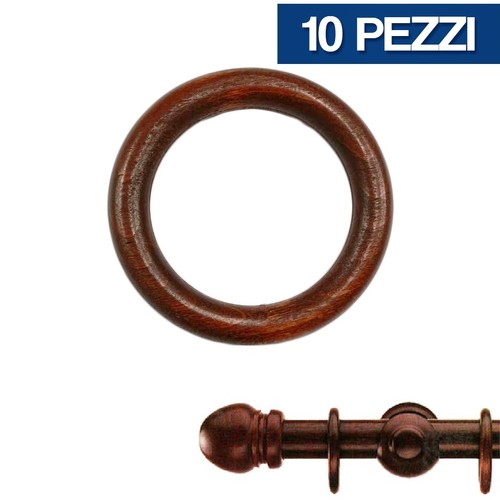 Anelli legno per bastone tenda - anelli,