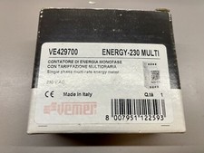 CONTATORE ELETTRICO DIGITALE MONOFASE MISURATORE CONSUMO ENERGIA VEMER VE429700