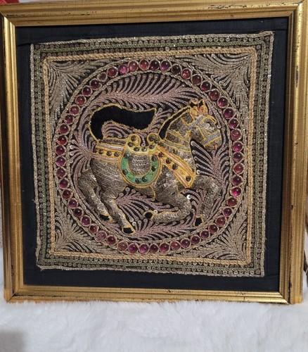 Quadro vintage birmano kalaga - quadro,