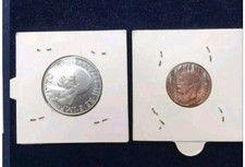 REGNO D'ITALIA 1 LIRA 1942 MAGNETICA FDC  5 CENTESIMI 1922 SPL.