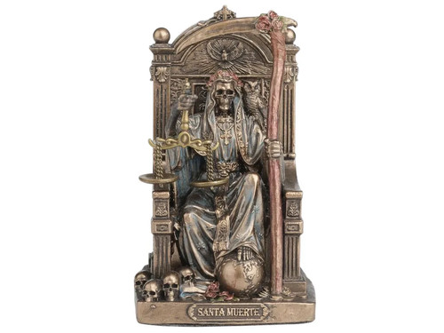 Santa muerte seduta sul trono - muerte,