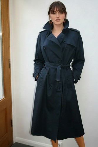 Vintage burberrys navy trench - burberrys,