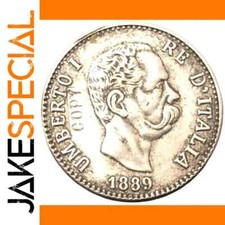 1889 Italy 50 Centesimi Coin