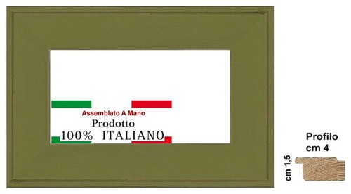 Cornice legno verde effetto - cornice,