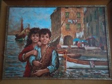 Quadro autografato olio su