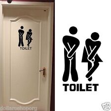 Adesivo Murales porta BAGNO Toilet WC Casa Negozio Pubblico Wall Sticker bagni